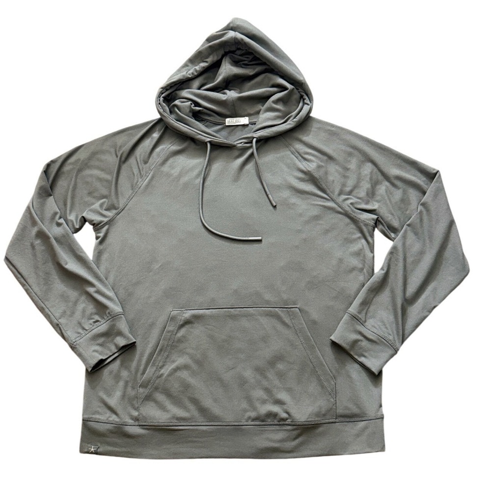 Barefoot Dreams Malibu Collection‎ Hoodie Olive Green Pullover Small zz38